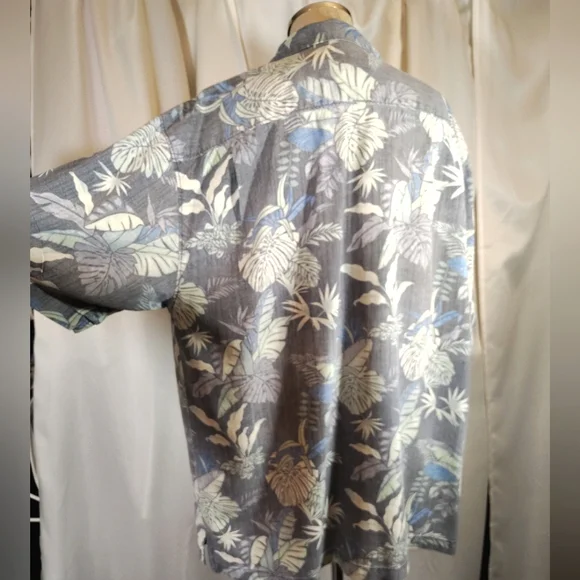 Tommy Bahama Shirt+Cap, Men SILK Short Sleeve Tropical Bttn Down,Collar, Pckt, L - Picture 6 of 16